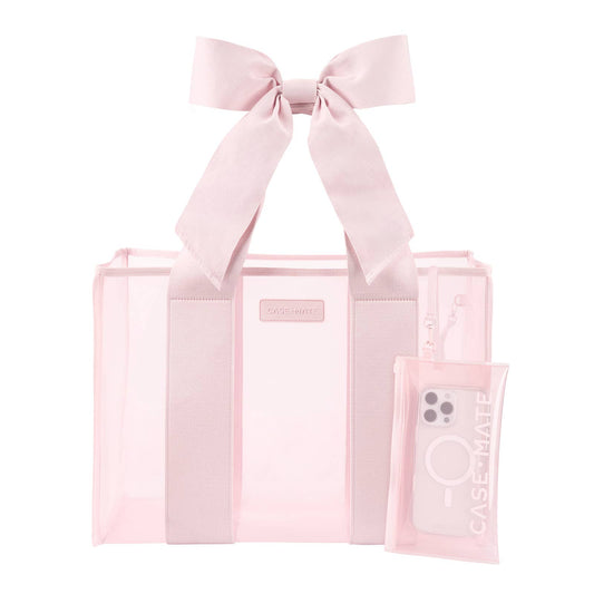 Case-Mate Ballet Pink Bow Jelly Tote Bag: Ballet Pink